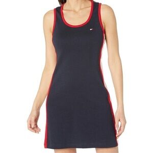 Tommy Hilfiger Black and White Sleeveless Dress